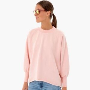 Tuckernuck Pomander Place Fletcher Sweatshirt Pink Size XXL Balloon Sleeve Boho‎